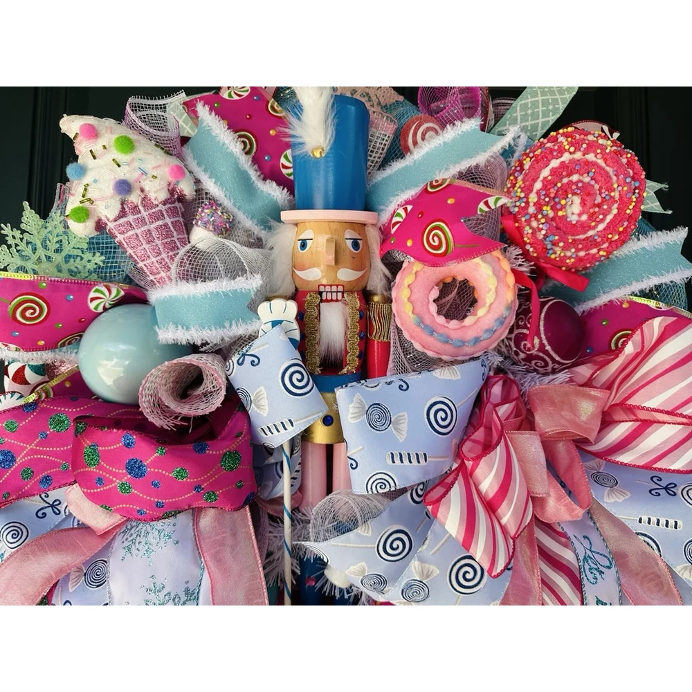 Candyland Wreath, nutcracker wreath, candyland decor Decor, nutcracker decor